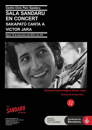 Cartel del concierto homenaje a Víctor Jara.