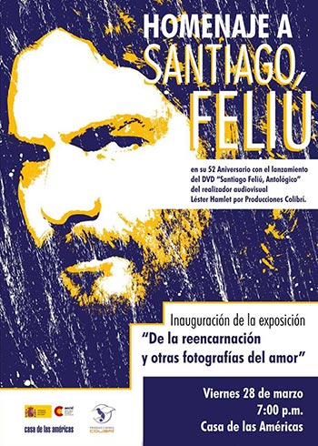 Cartel de la presentación del DVD «Santiago Feliú. Antológico».