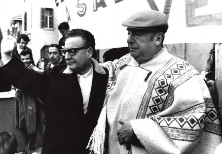 Salvador Allende y Pablo Neruda. 