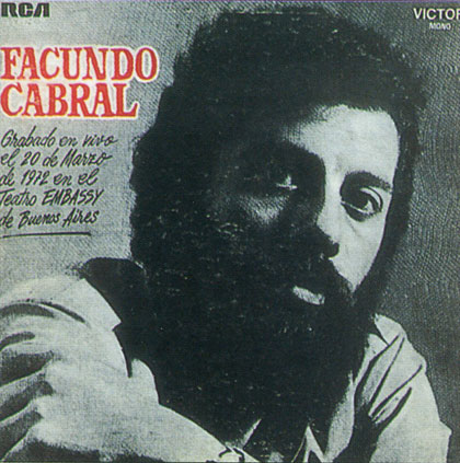 Facundo Cabral. LP grabado en vivo en el teatro Embassy de Buenos Aires. 1972. 