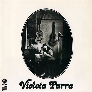 Portada de la edición alemana de Pläne (1973) de «Canciones reencontradas en París» de Violeta Parra. 