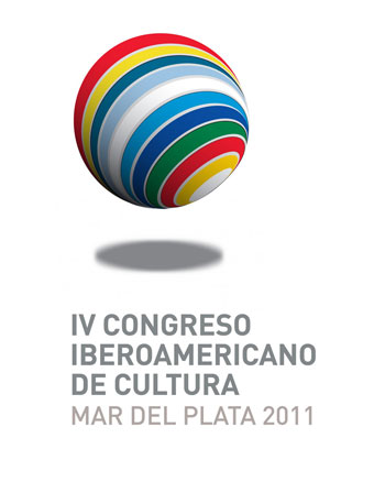 Cartel del IV Congreso Iberoamericano de Cultura Mar Del Plata 2011. 