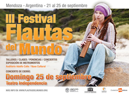 Cartel del «III Festival Flautas del Mundo» 