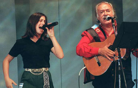 Soledad Pastorutti y César Isella en otros tiempos más mansos. 