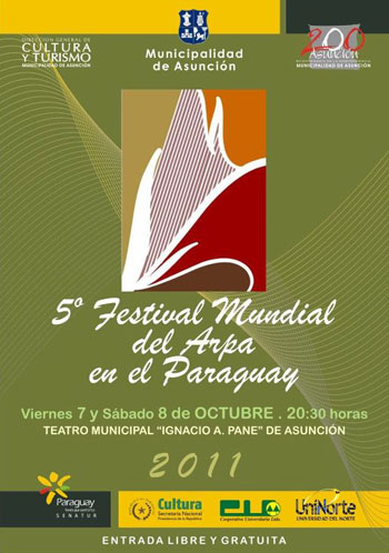 Cartel del V Festival Mundial del Arpa. 