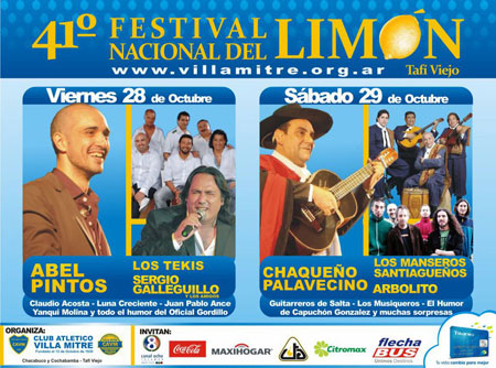 Cartel del 41 Festival Nacional del Limón 