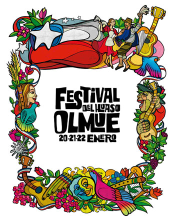 Cartel del XLIII Festival del Huaso de Olmué. 