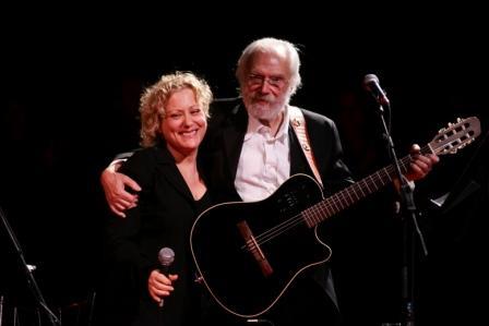 Marina Rossell y Georges Moustaki © Archivo Marina Rossell