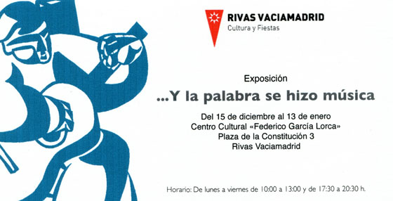 Invitación para la inauguración de la exposición «...Y la palabra se hizo música». 