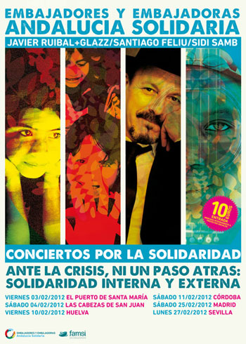 Cartel de la gira «Conciertos por la solidaridad». 