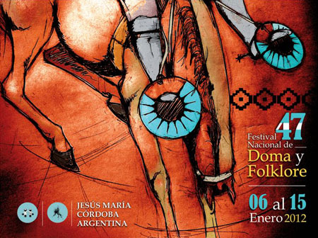 Cartel del 47 Festival Nacional de Doma y Folclore de Jesús María. 