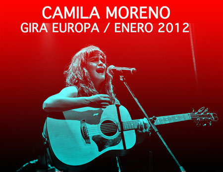 Cartel del «Camila Moreno Tour Europa 2012» 