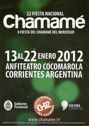 Cartel del XXII Fiesta Nacional del Chamamé. 