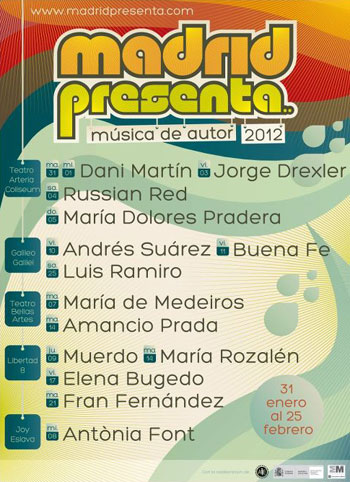 Cartel del festival «Madridpresenta 2012» 