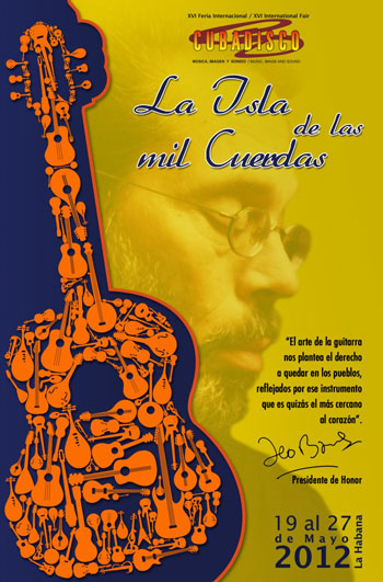 Cartel del XVI Feria Internacional Cubadisco 2012. 