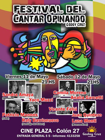 Cartel del Festival «Cantar opinando».