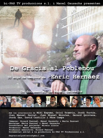 Cart4el del documental «De Gràcia al Poblenou. 30 anys de cançons de l