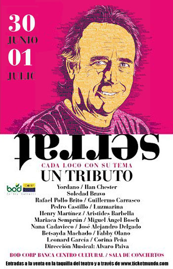 Cartel de los conciertos «Cada loco con su tema. Serrat: un tributo».
