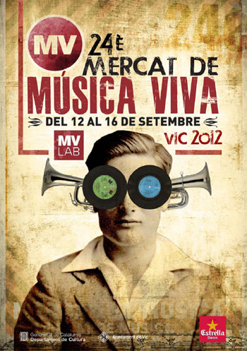 Cartel de 24 Mercat de Música Viva de Vic 2012.