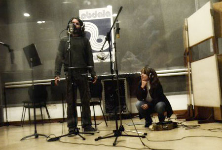 Santiago Feliú y Liuba María Hevia durante la grabación de «El día que me quieras». © Olivia Prendes