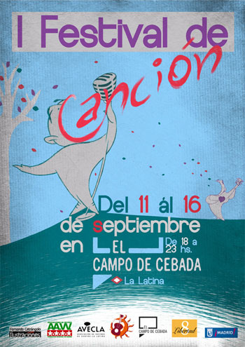 Cartel del I Festival de Canción del Campo de Cebada.