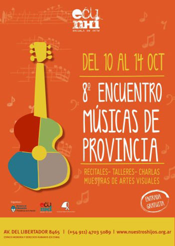 Cartel del VIII Encuentro Música de Provincia 2012.