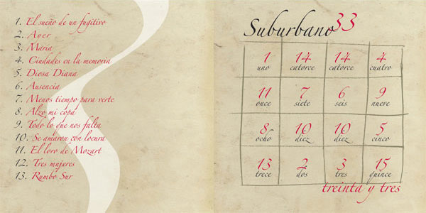 Portada y contraportada de «33» de Suburbano.