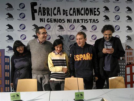 Presentación del disco «Fábrica de canciones. Ni genios, ni artistas». © EP