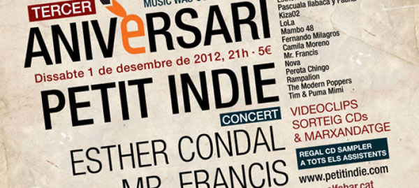 Conierto tercer aniversario de Petit Indie