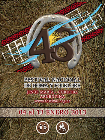 Cartel del 48 Festival Nacional de Doma y Folclore de Jesús María 2013