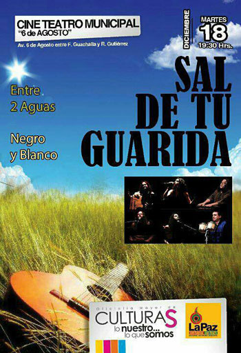 Cartel del concierto «Sal de tu guarida».