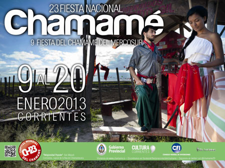 Cartel de la 23 Fiesta Nacional del Chamamé 2013.