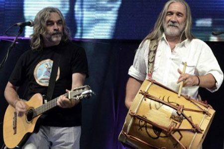 Roberto Cantos y Julio Paz, el dúo Coplanacu. © Télam