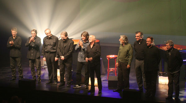 De izquierda a derecha: Jordi Badia, Enric Colomer, Jordi Vilaprinyó, Antoni-Olaf Sabater, Eros Cristiani, Joan Isaac, Francesc Burrull, Maurici Villavecchia, Conrad Setó y Manel Camp. © Xavier Pintanel