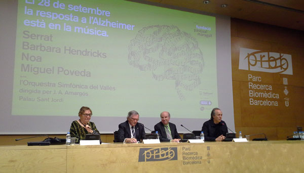 Rueda de prensa de la presentación del concierto «El 28 de septiembre la respuesta al Alzheimer está en la música». © Xavier Pintanel