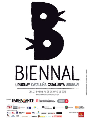 Cartel de la II Bienal Uruguay-Cataluña 2013