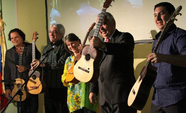 De izquierda a derecha: Luis Pino, Ángel Martínez, Cecilia Todd, José Cheo Hurtado y Marcel Montcourt.