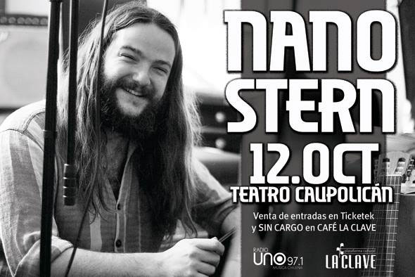 Cartel de la presentación de Nano Stern en el Caupolicán.