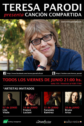 Teresa Parodi presenta el ciclo «Canción Compartida»