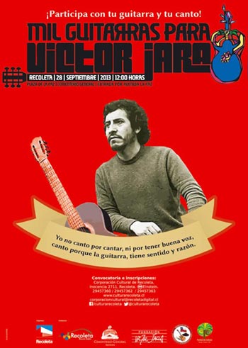 Cartel de «Mil guitarras para Víctor Jara»,