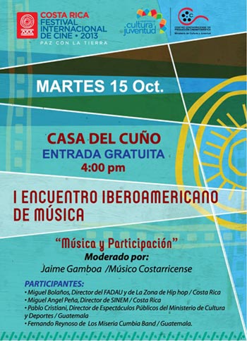 Cartel del primer Encuentro Iberoamericano de Música en Costa Rica.