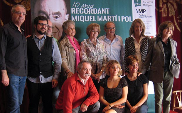 Foto de familia de la rueda de prensa de esta mañana en Barcelona.