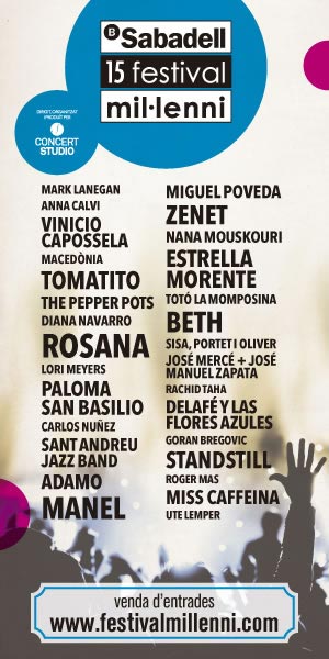 Cartel del 15 Banc Sabadell Festival Mil•lenni 2013