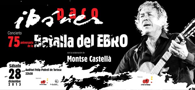 Cartel del concierto 75 aniversario de la batalla del Ebro de Paco Ibáñez.