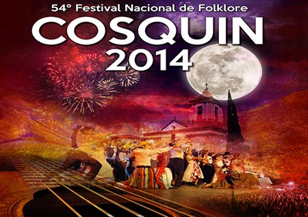 Cartel del 54 Festival de Folclore de Cosquín 2014.