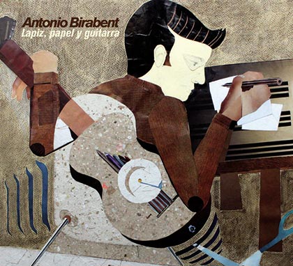 Portada del disco «Lápiz, papel y guitarra» de Antonio Birabent.