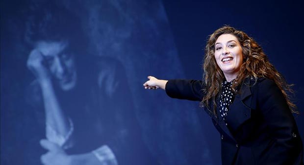 La cantaora de flamenco, Estrella Morente, durante la presentación del memorial «Morente Más Morente» en el Teatro Español. © EFE