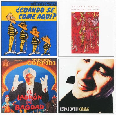 Portadas de distintos discos de Germán Coppini.