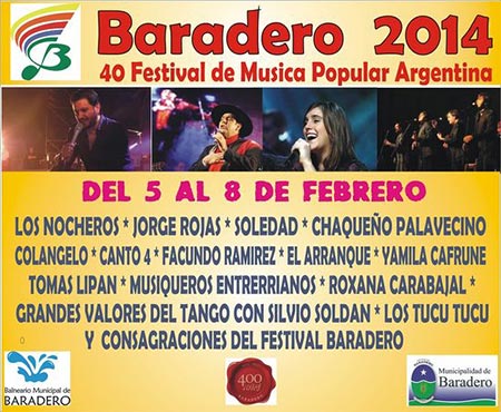 Cartel del 40 Festival de Baradero 2014