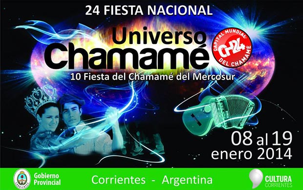 Cartel de la 24 Fiesta Nacional del Chamamé 2014